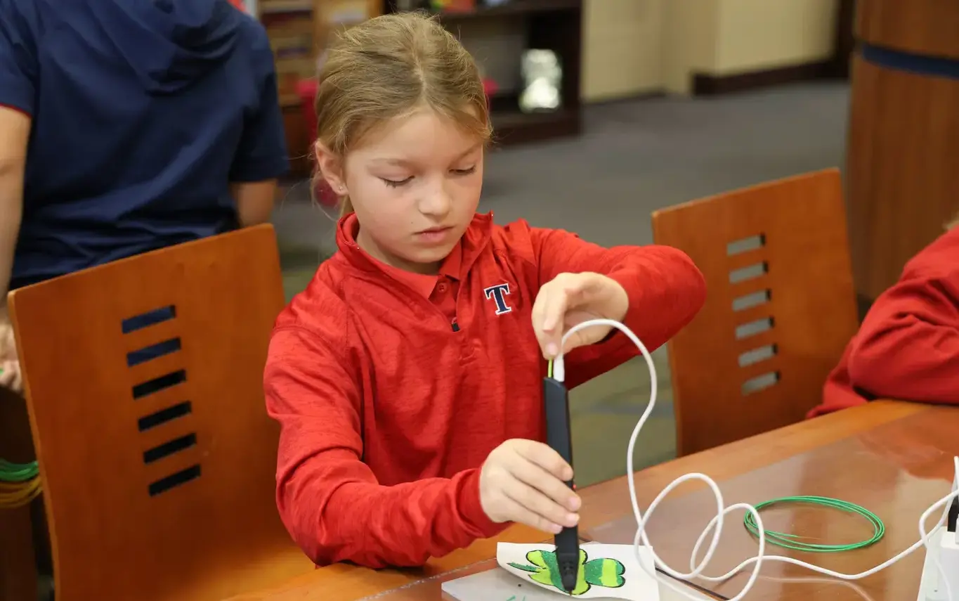girl learning at schoolon page image