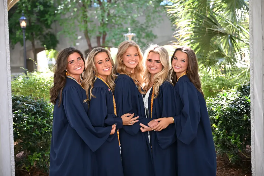 Girls graduating