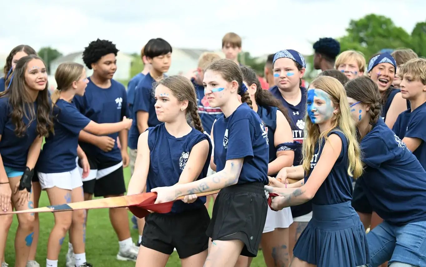 middle school kids tug of waron page image