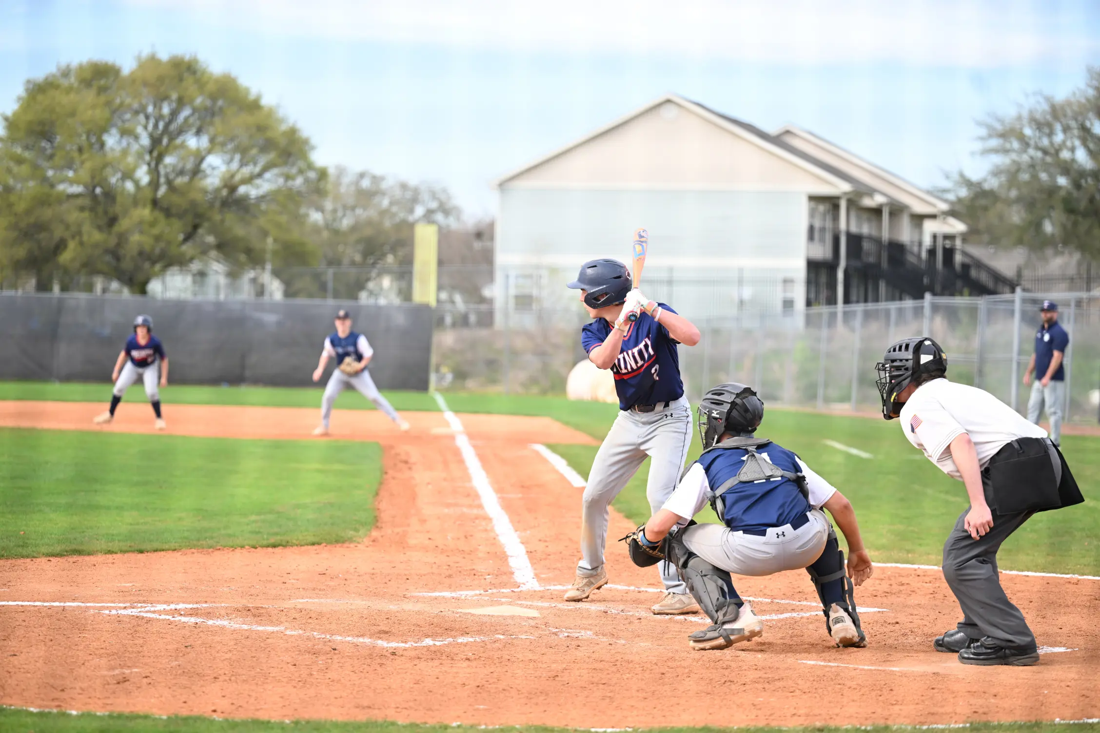 Middle School Baseball player up to bat