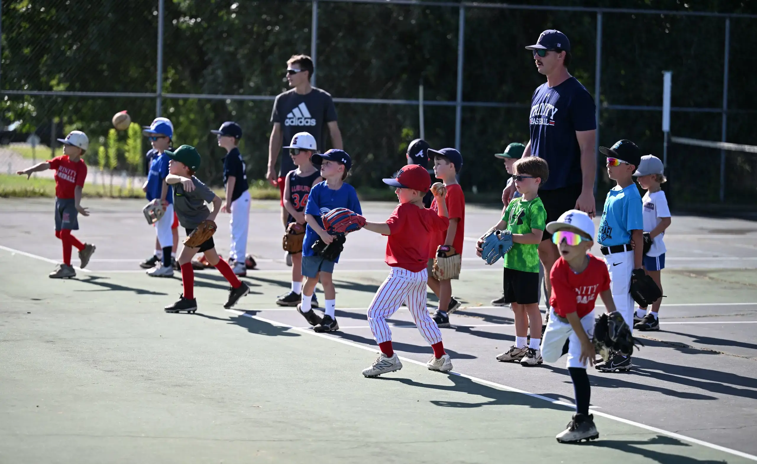 kids playing at athletics camp